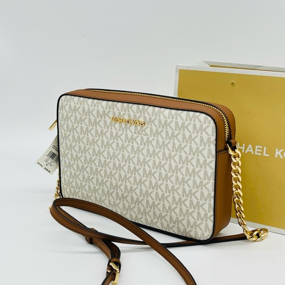 Michael Kors Large EW Crossbody Bag Vanilla - Picture 5 of 12